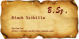Black Szibilla névjegykártya
